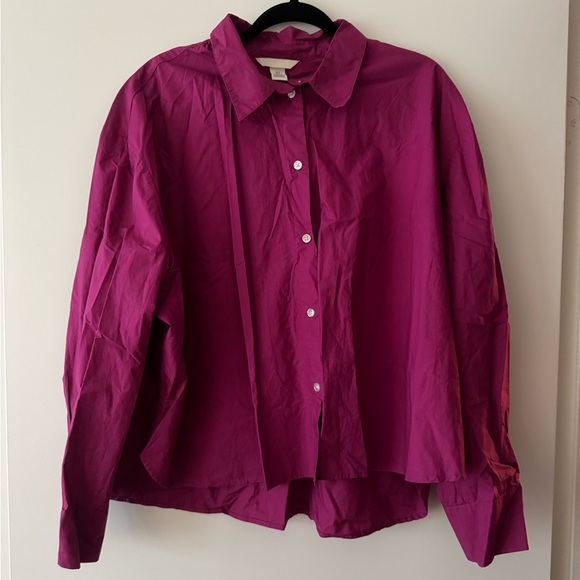 Vibrant Pink Button-Up Shirt - Picture 2 of 5